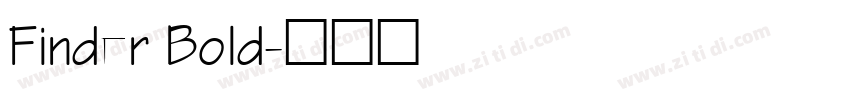 Finder Bold字体转换